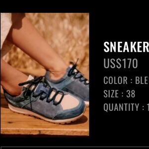 Sezane Alex Sneakers Bleu Multi - Size 38